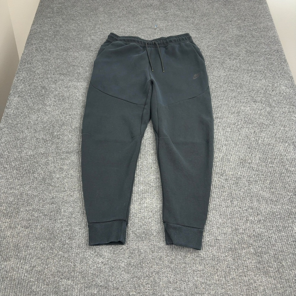 Nike Tech Sweatpants Mens L Black Cotton Fleece Joggers Tapered Athleisure Sport
